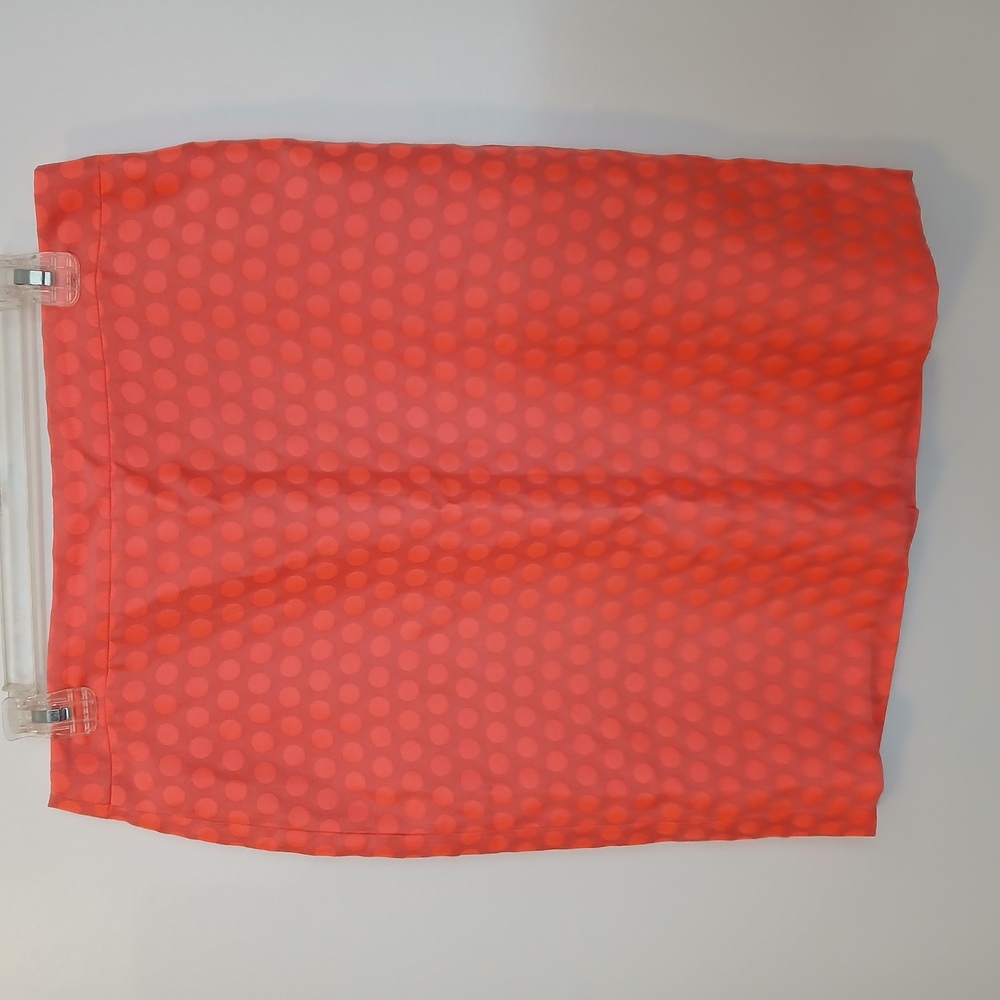 J. Crew Womens Orange Polka Dot Career Wear to Work The Pencil Skirt Size 8